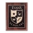 Etch/Antiqued Plaq - Walnut Finish