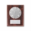 Etch/Frosted Plaq - Walnut Finish/Silver