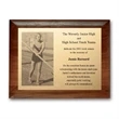 Metal Photo Plaq - Walnut Rolled Edge