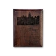 Laser Engraved Plaq - Walnut Rolled Edge