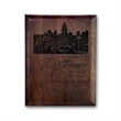 Laser Engraved Plaq - Walnut Rolled Edge