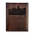 Laser Engraved Plaq - Walnut Rolled Edge