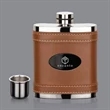 Melrose Hip Flask -  Brown/Black Nickel Plate
