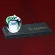 Apple/Green Leaf on Granite Base