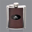 Trubner Hip Flask -  Brown/Black Nickel Plate