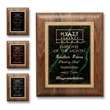 Gemstone Walnut Plaque - Walnut/Black Elegance