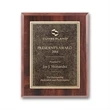 Double Etch Plaq - Walnut Finish