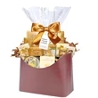 Faux Leather Magazine Basket of Snacks