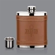 Melrose Hip Flask -  Brown Leather