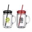 Vaso Mason Jar w/Straw Lid - 18oz