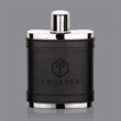 Melrose Hip Flask -  Black Leather