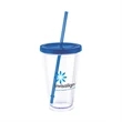 Colors Tumbler with Straw - 16oz