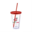 Colors Tumbler with Straw - 16oz