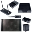 7-Piece Black Econo-Line Leather Desk Set