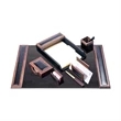 7-Piece Wood & Leather Desk Set with Smaller Desk Pad