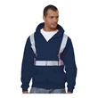 Bayside USA-Made Hi-Visibility Full-Zip Hooded Fleece