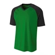 Youth Polyester V-Neck Strike Jersey with Contrast Sleeves