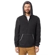 Adult Quarter Zip Fleece Hooded Sweatshirt