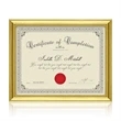 Ellison Certificate Frame - Gold