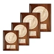 Etch/Frosted Plaq - Walnut Rolled Edge/Gold