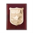 Etch/Frosted Plaq - Mahogany/Gold