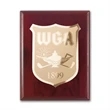 Etch/Frosted Plaq - Mahogany/Gold