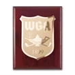 Etch/Frosted Plaq - Mahogany/Gold