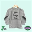 Toddler L/S Crew Neck T-Shirts Gray- Laughing Giraffe®