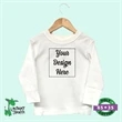 Toddler L/S Crew Neck T-Shirts White- Laughing Giraffe®