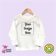 Toddler Long Sleeve T-Shirts White - Laughing Giraffe®