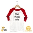 Baby Raglan T-Shirts White/Red- Laughing Giraffe®