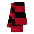 Sportsman Rugby-Striped Knit Scarf