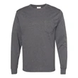 Hanes Authentic Long Sleeve Pocket T-Shirt