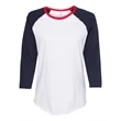 LAT Women's Baseball Fine Jersey Three-Quarter Sleeve Tee