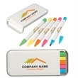 5 Chisel Tip Highlighters in Portable Highlightr Box