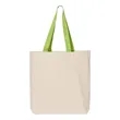 Q-Tees 11L Canvas Tote with Contrast-Color Handles