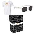 Adult Heavy Cotton White Tees with Colorful Sunglasses