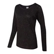 J. America Women's Glitter Long Sleeve T-Shirt