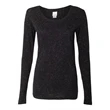 J. America Women's Glitter Long Sleeve T-Shirt