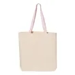 Q-Tees 11L Canvas Tote with Contrast-Color Handles