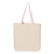 Q-Tees 11L Canvas Tote with Contrast-Color Handles