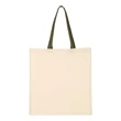 Q-Tees Economical Tote with Contrast-Color Handles