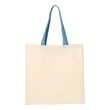 Q-Tees Economical Tote with Contrast-Color Handles