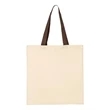 Q-Tees Economical Tote with Contrast-Color Handles