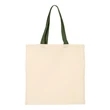 Q-Tees Economical Tote with Contrast-Color Handles