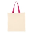 Q-Tees Economical Tote with Contrast-Color Handles