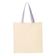 Q-Tees Economical Tote with Contrast-Color Handles