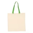 Q-Tees Economical Tote with Contrast-Color Handles