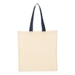 Q-Tees Economical Tote with Contrast-Color Handles