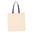 Q-Tees Economical Tote with Contrast-Color Handles